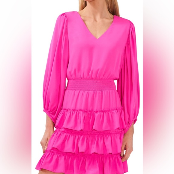 Halogen Long Sleeve Tiered Dress - Picture 3 of 6